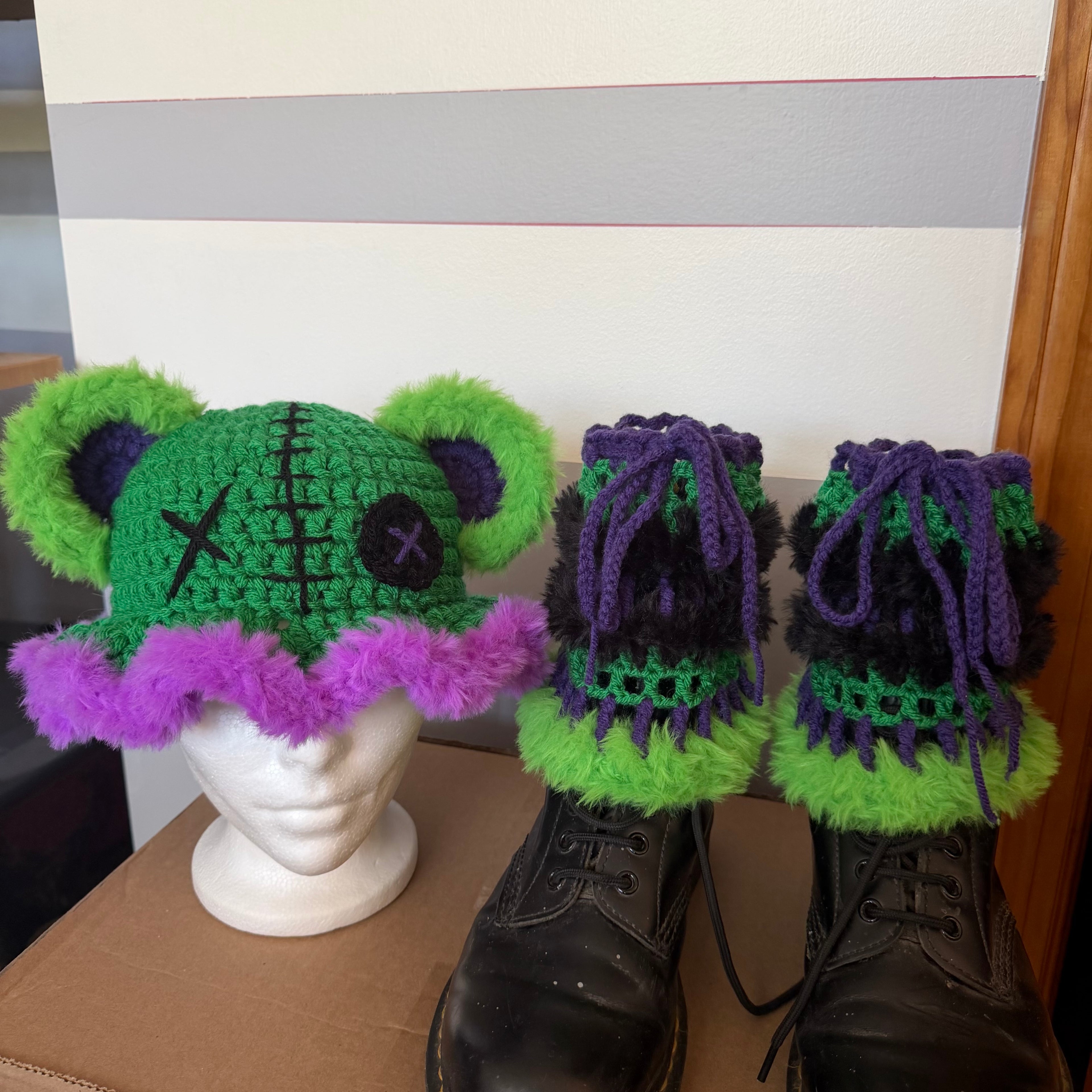 Matching Level Up Bear Hats