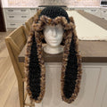 Black Sparkle & Cheetah Bunny Hat