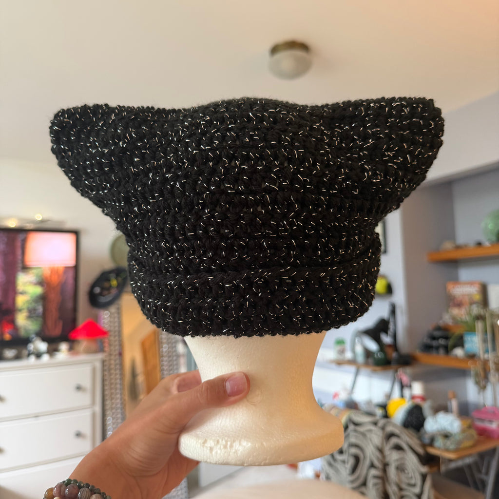Sparkle Black Cat Hat