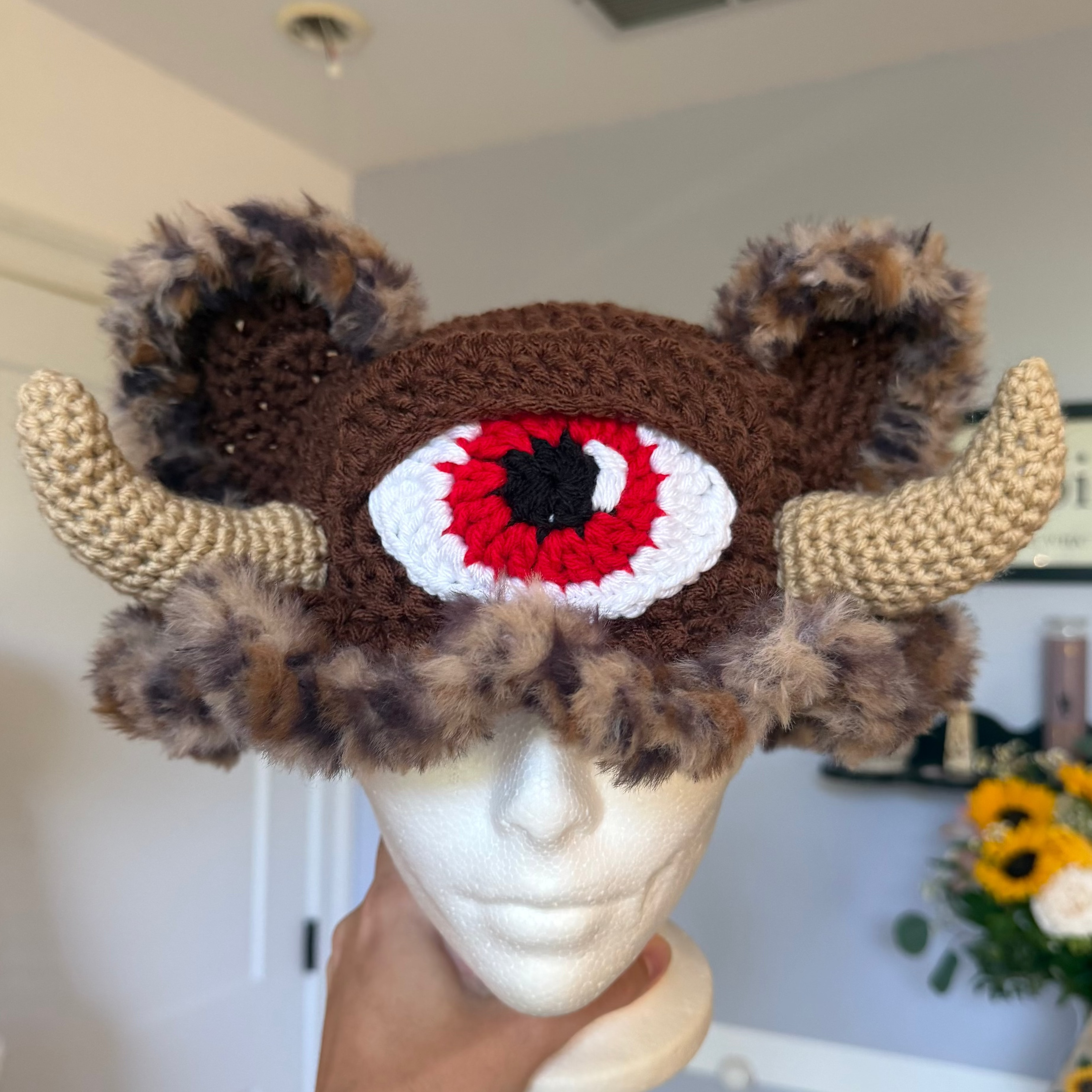 Cheetah Wooli Cyclops Hat