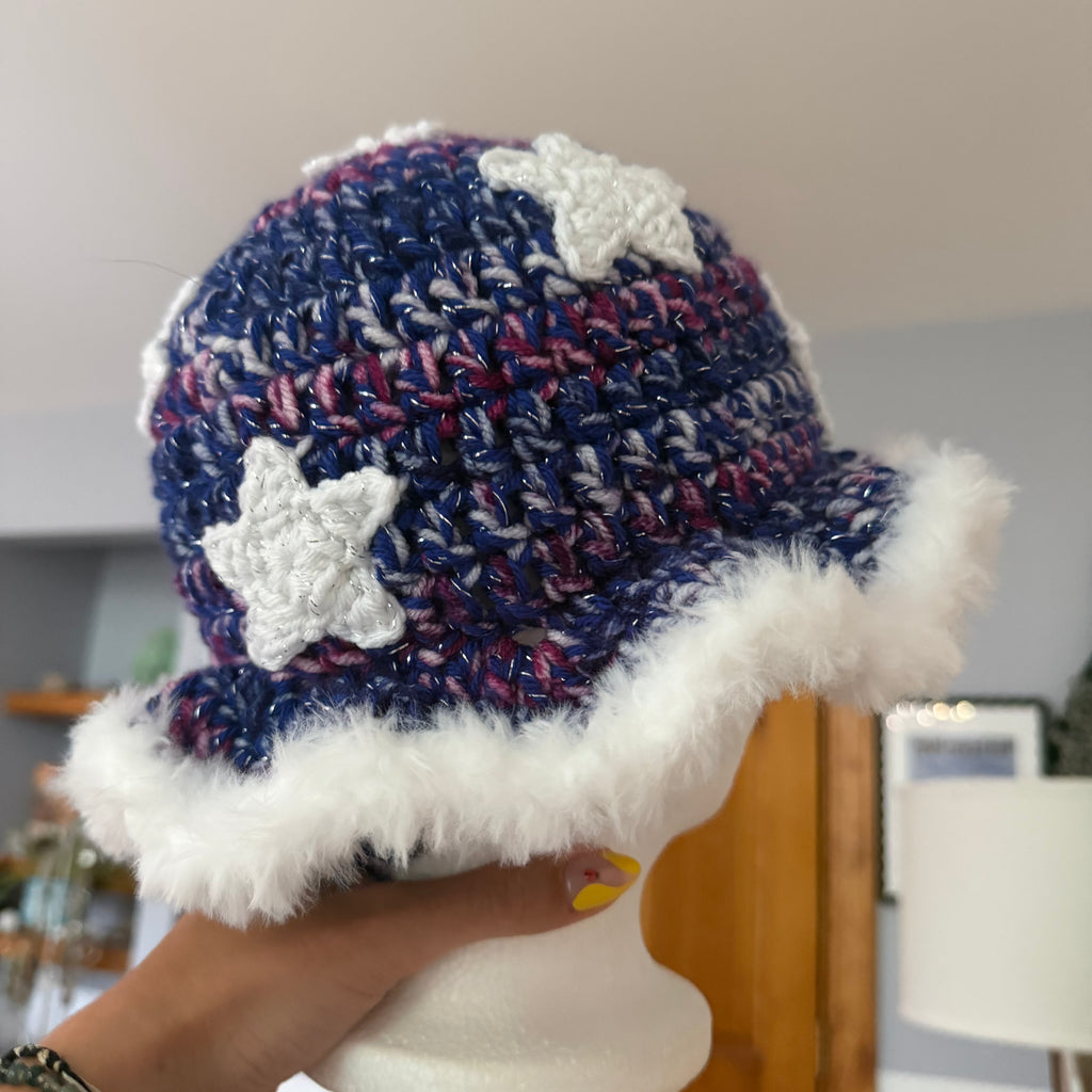 Star-Studded Galaxy Hat (with 7 stars)