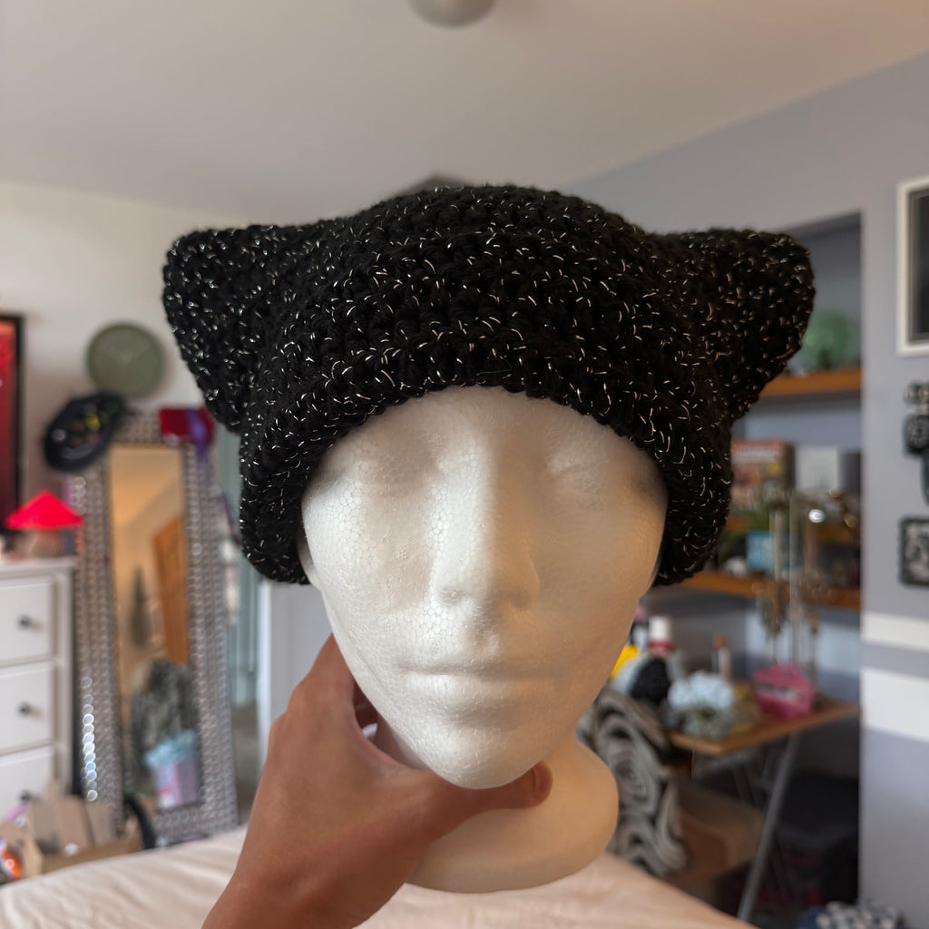 Sparkle Black Cat Hat
