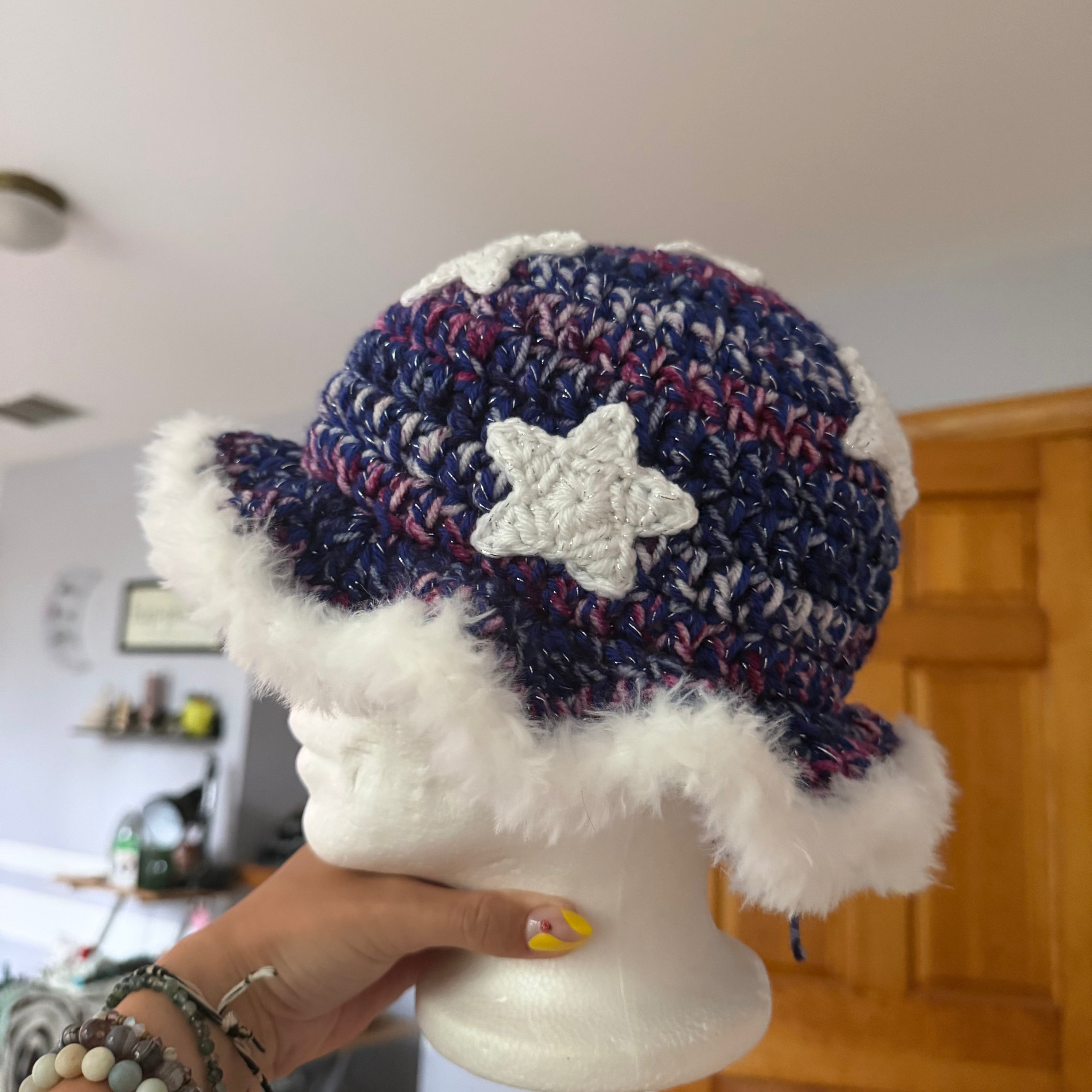 Star-Studded Galaxy Hat (with 7 stars)
