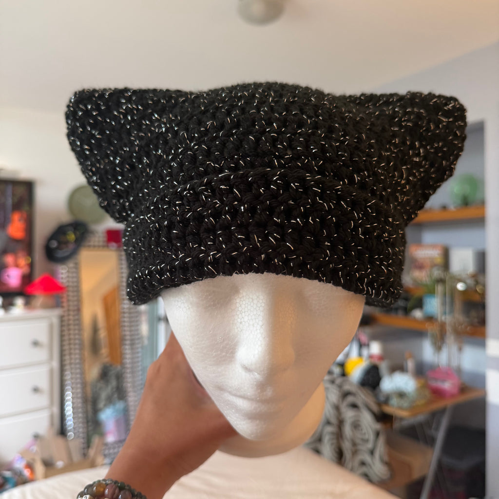 Sparkle Black Cat Hat