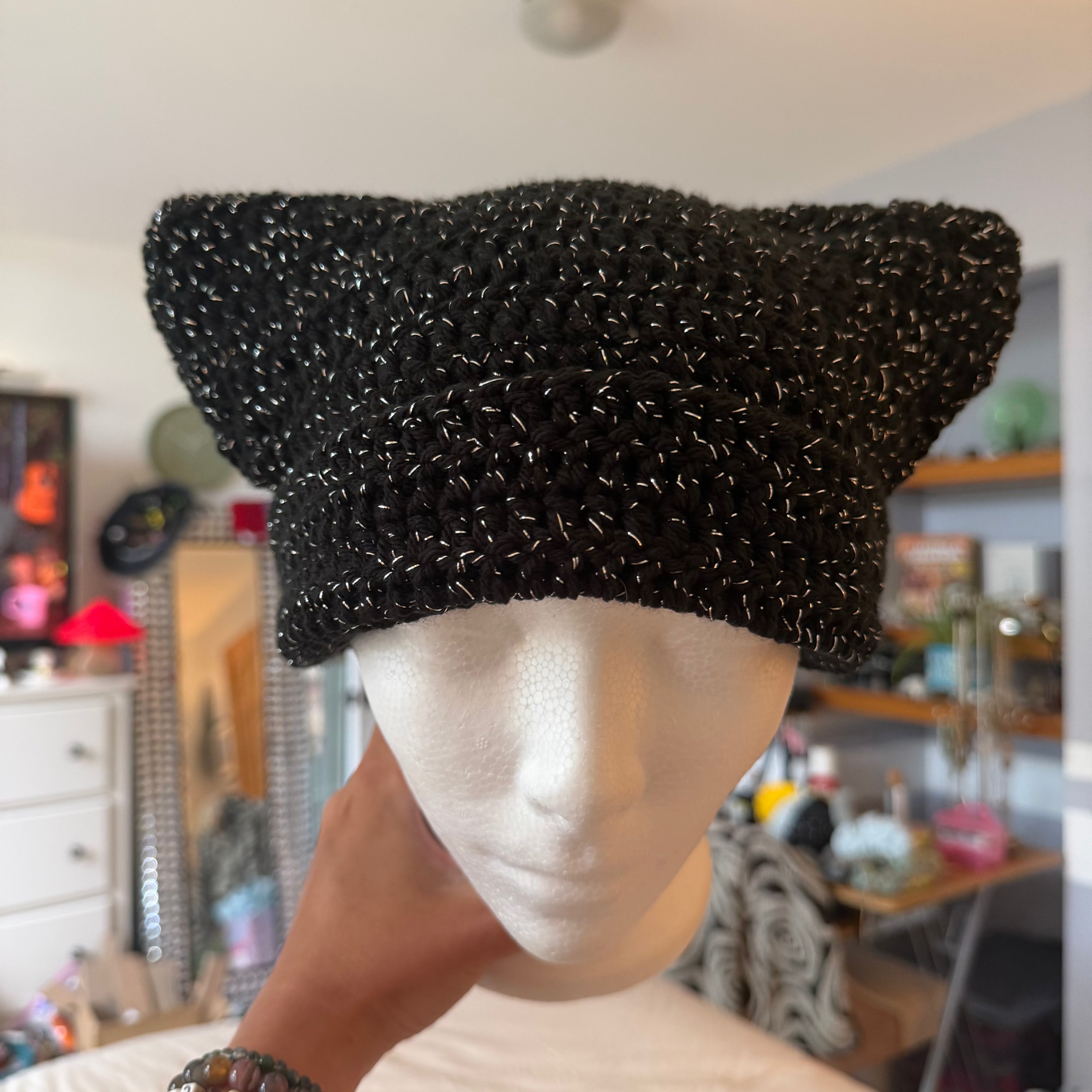 Sparkle Black Cat Hat