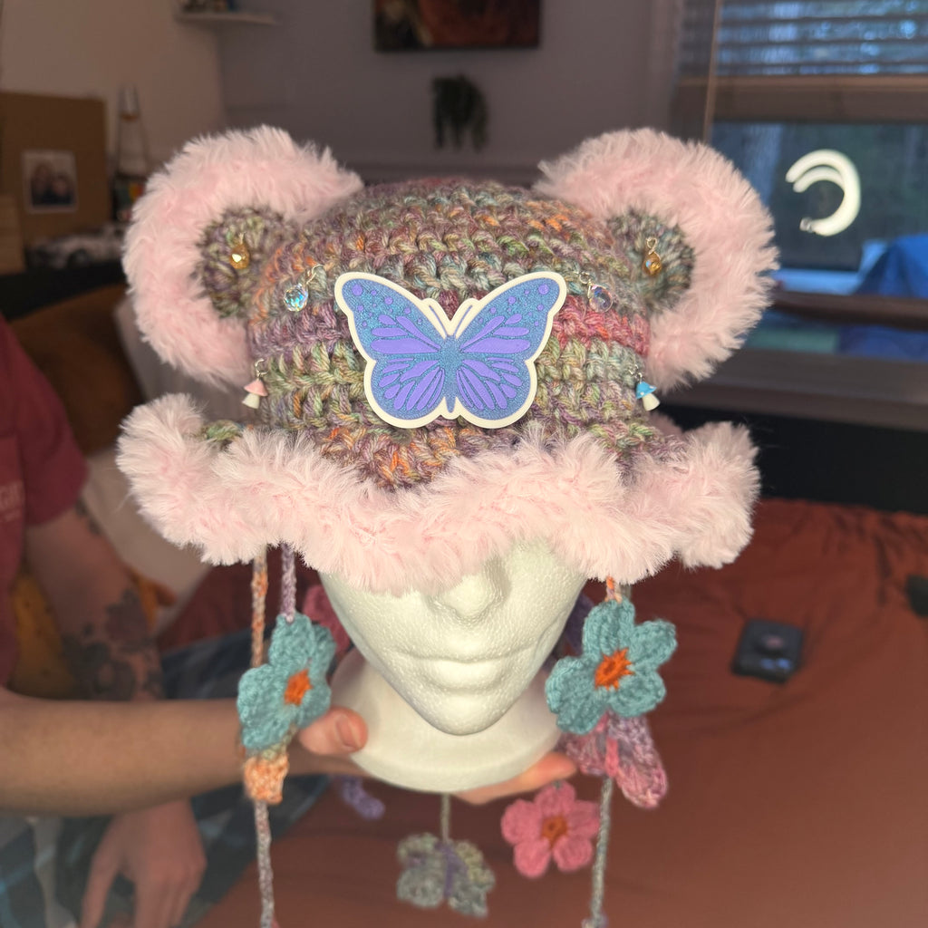 Sunset Flower/Butterfly Hat