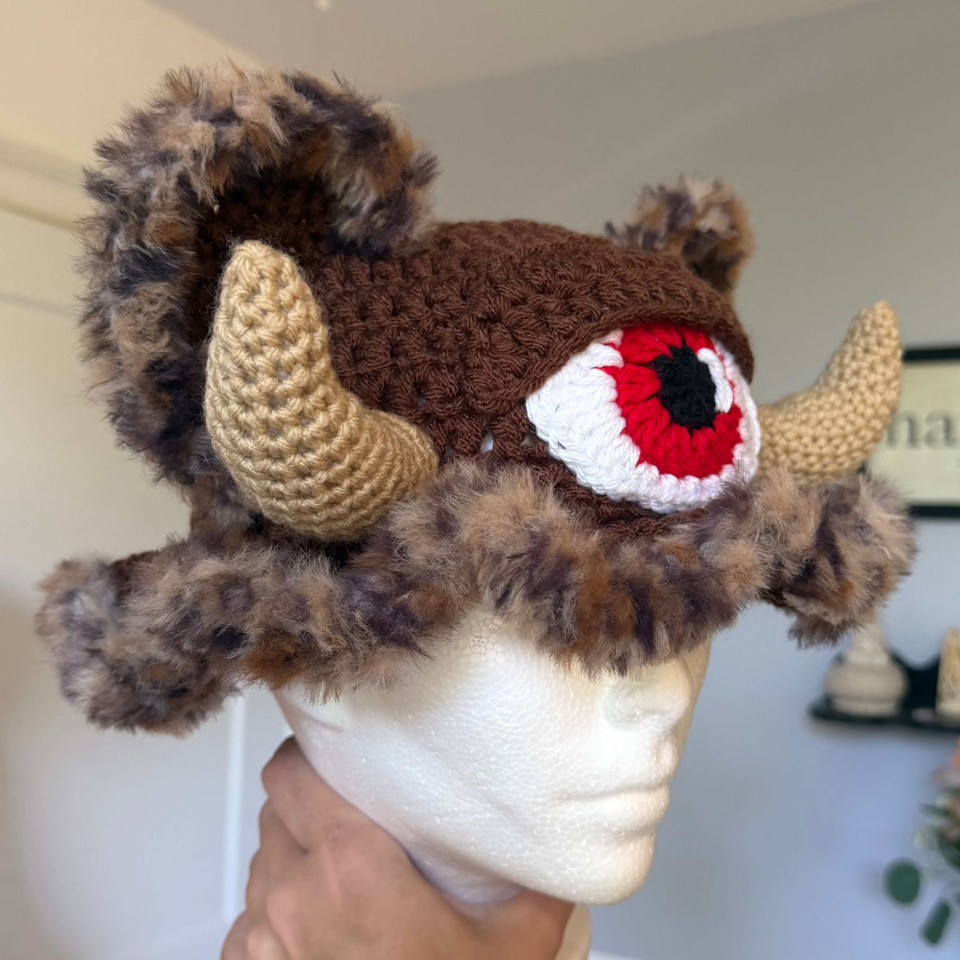 Cheetah Wooli Cyclops Hat