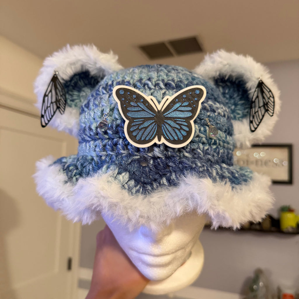 Blue Butterfly Hat
