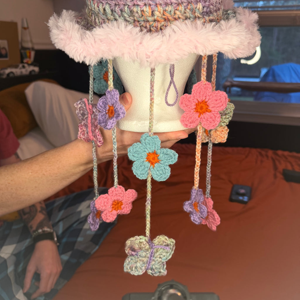 Sunset Flower/Butterfly Hat