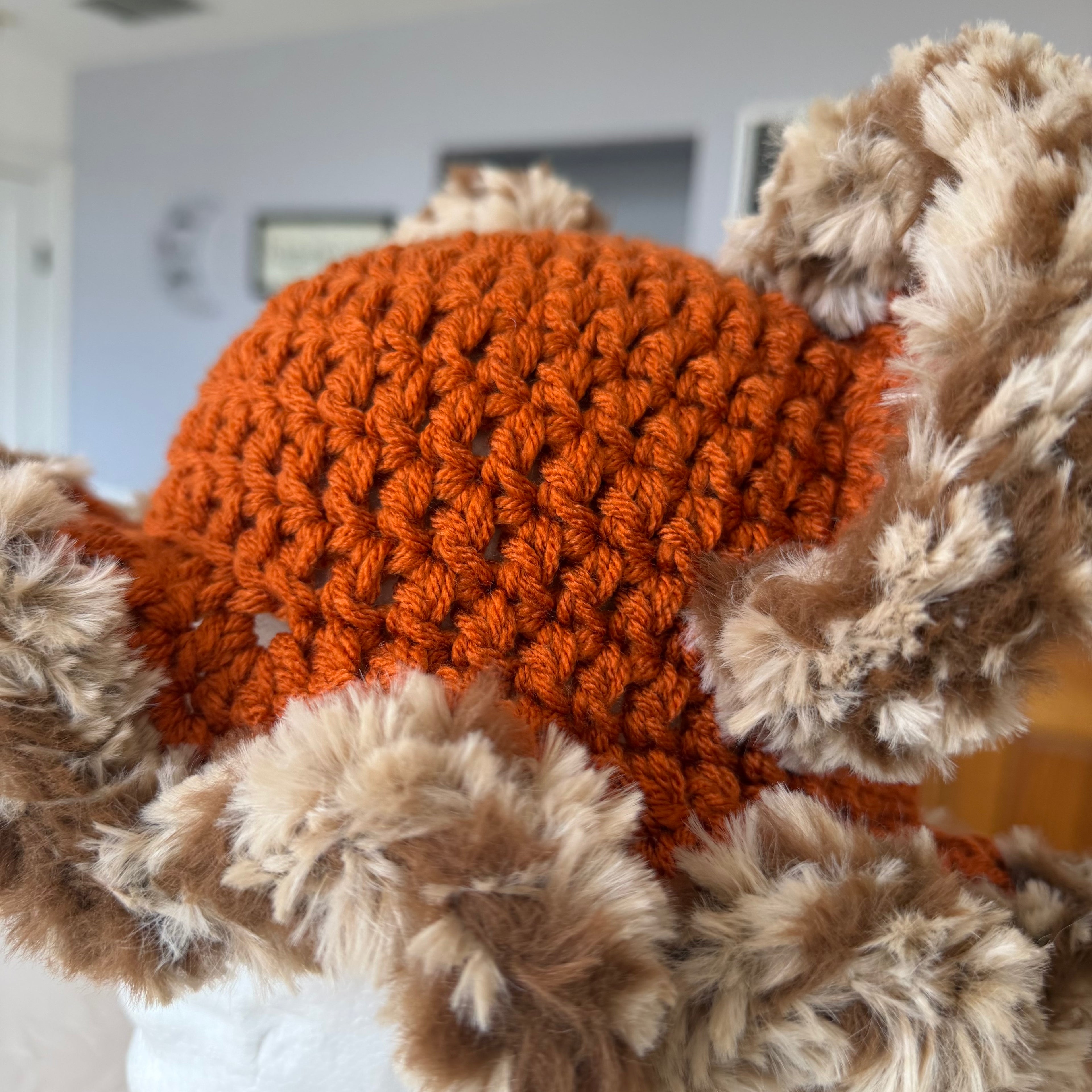 Orange Cheetah Hat