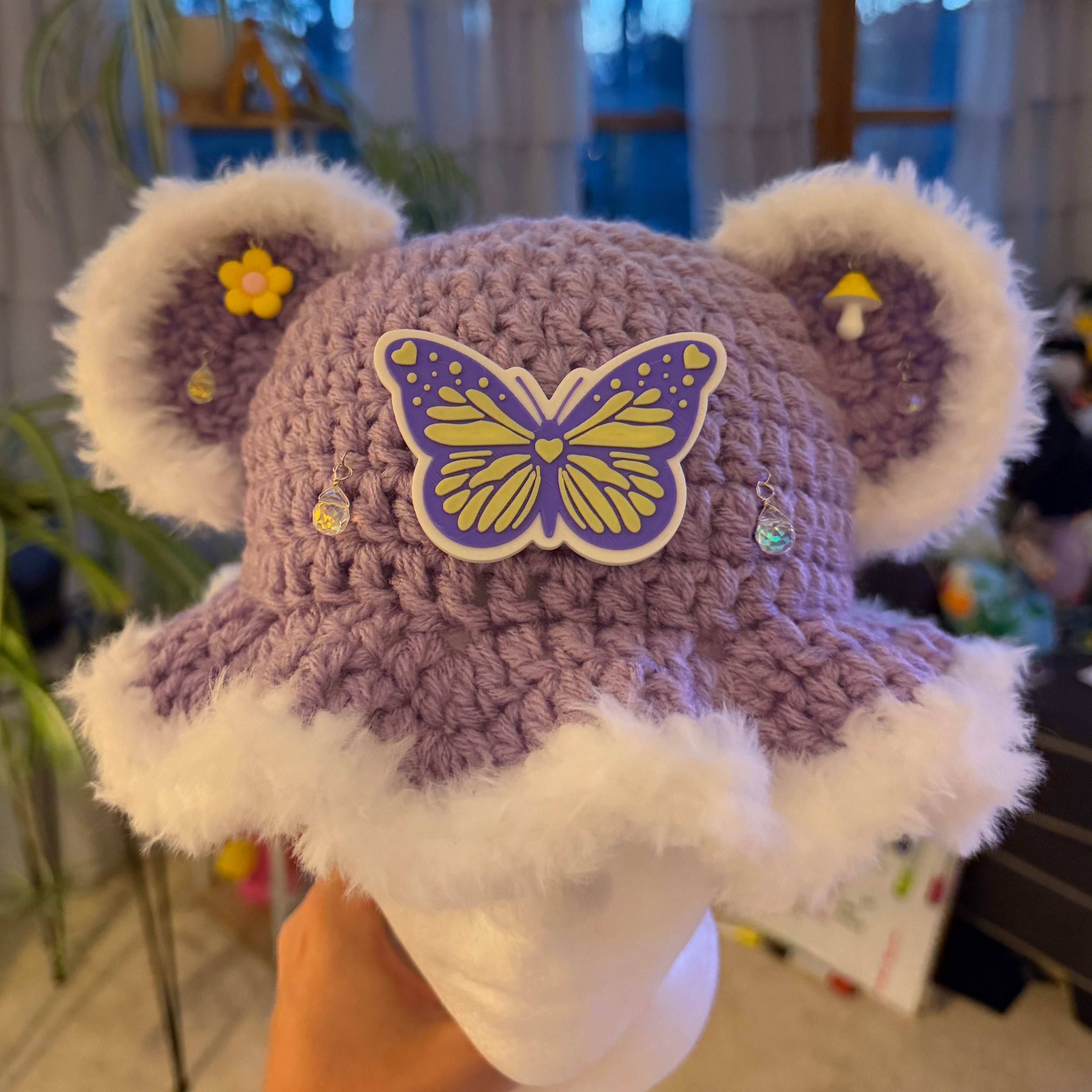 Lavender Butterfly Hat