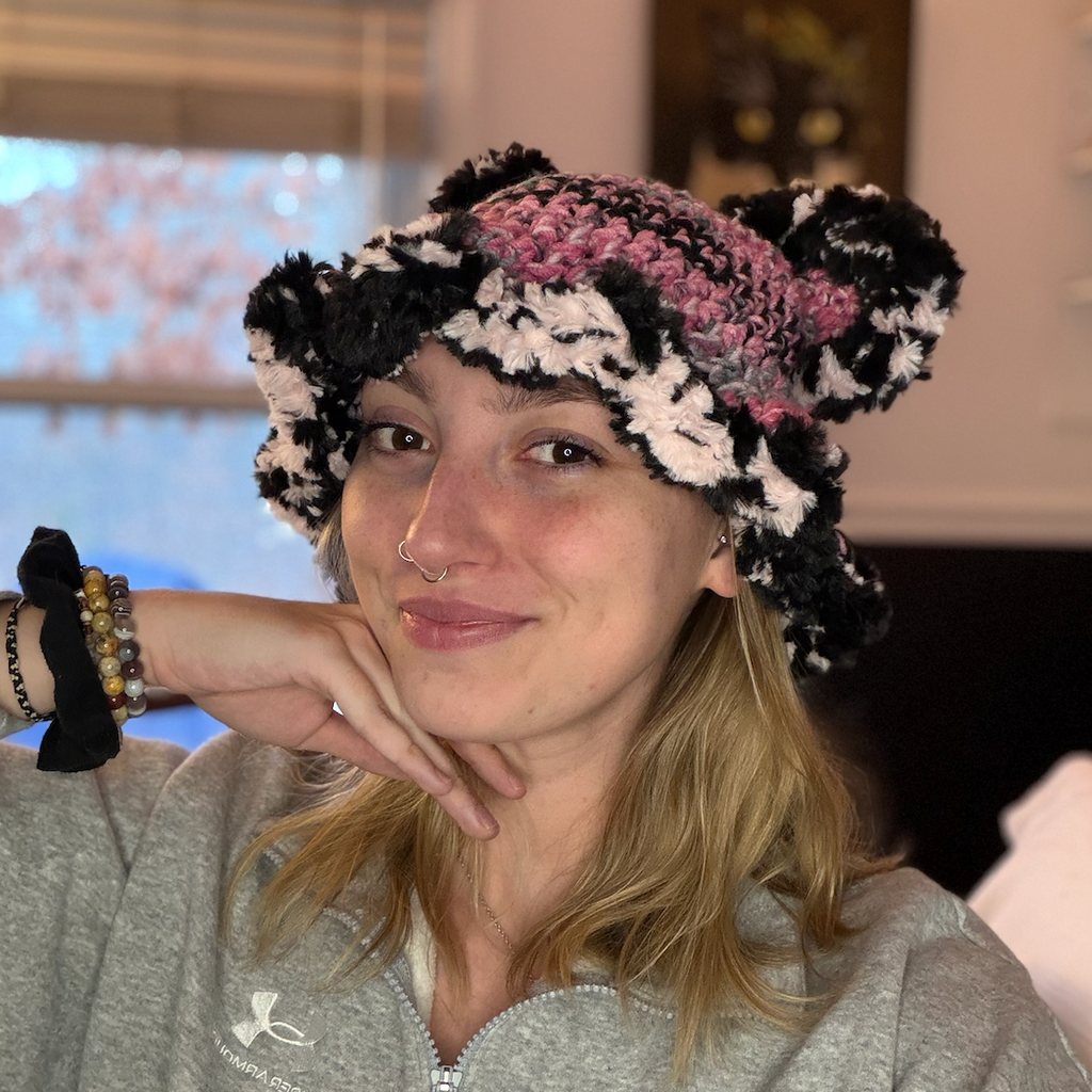 Pink/Black/Gray Hat