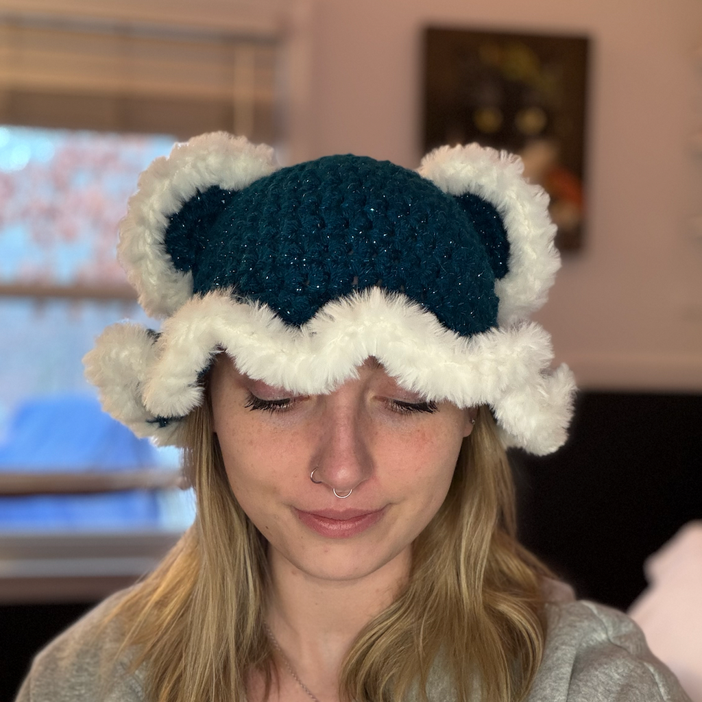 Sparkly Teal Hat