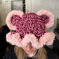 Pink Fluffy Bear Hat
