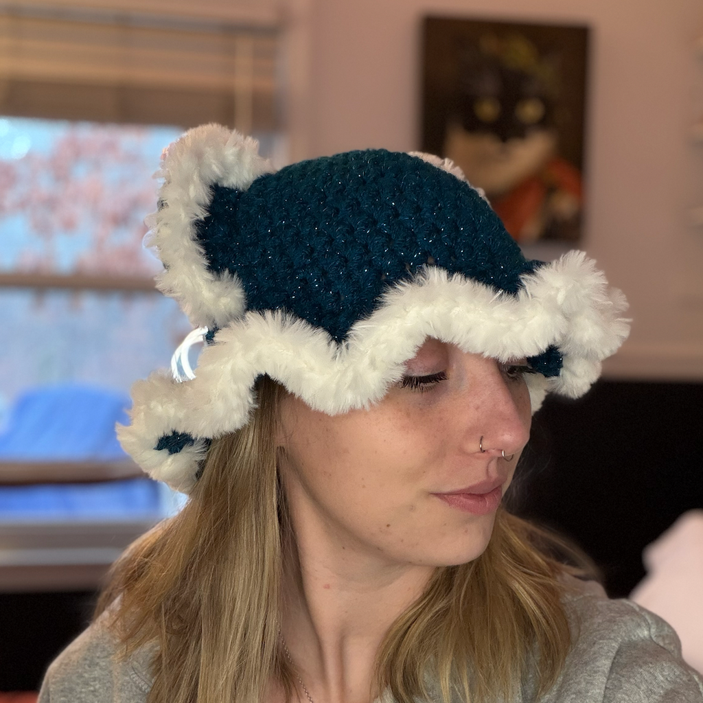 Sparkly Teal Hat