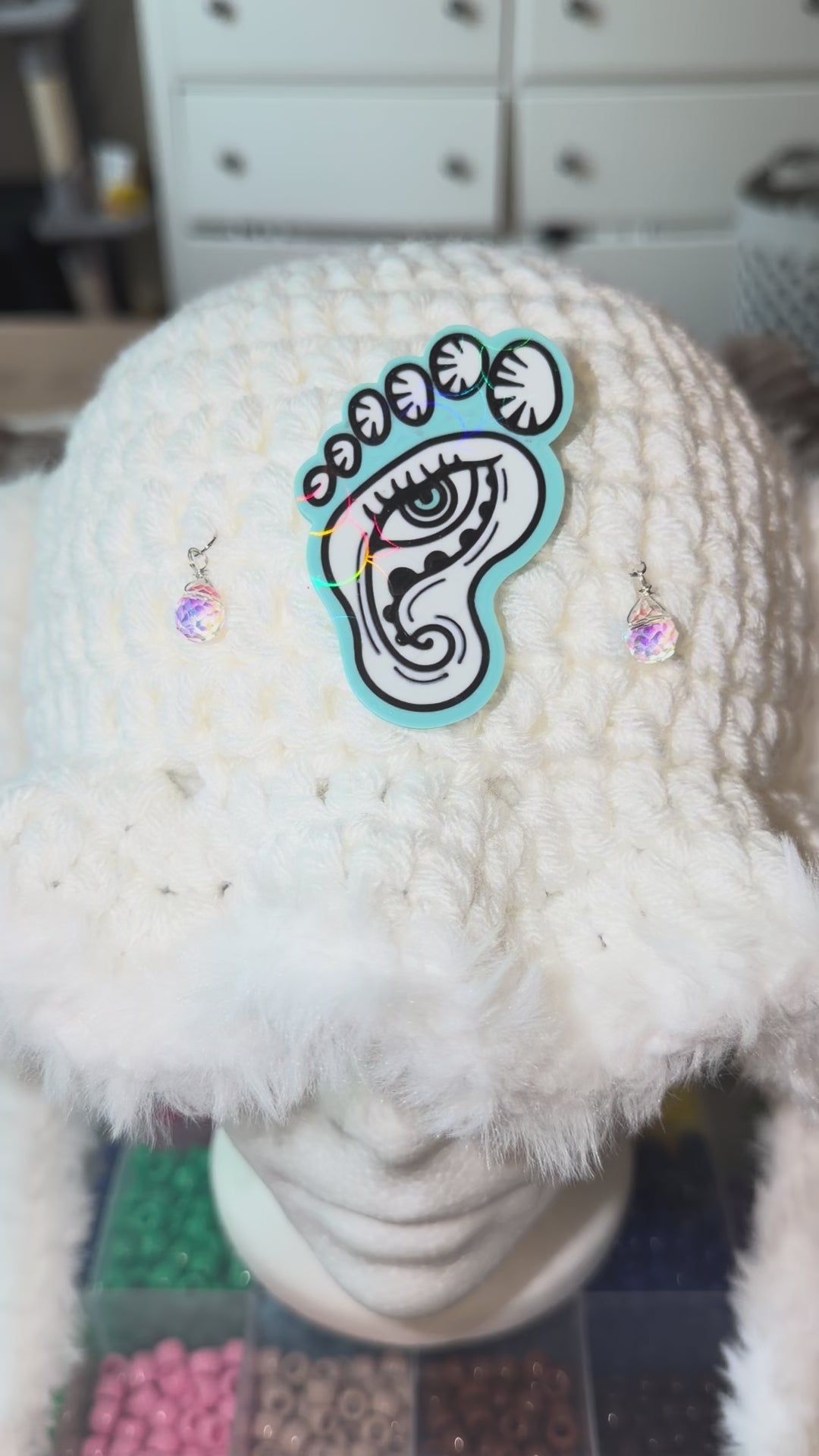 Wookiefoot White Bunny Hat