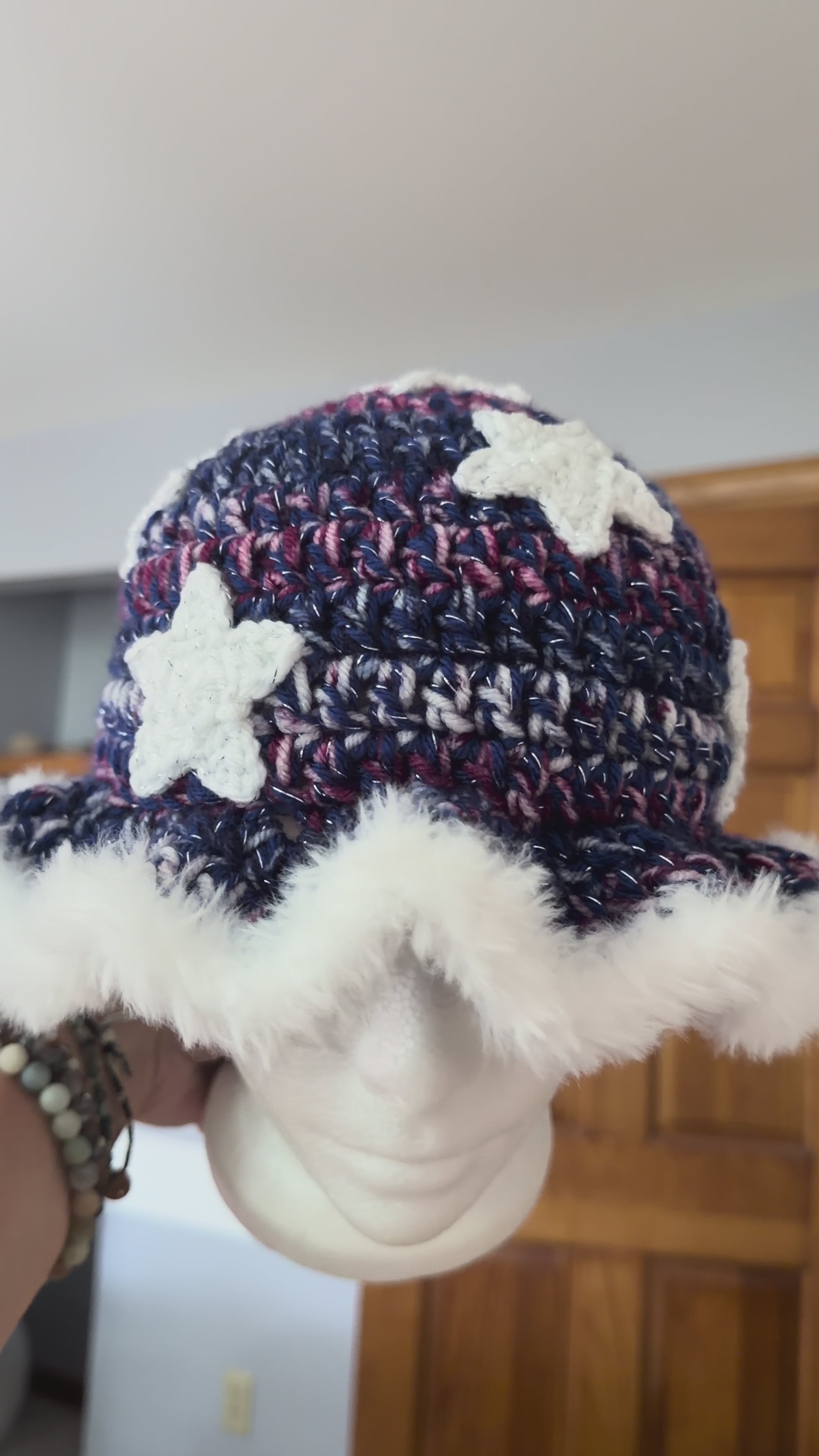 Star-Studded Galaxy Hat (with 7 stars)