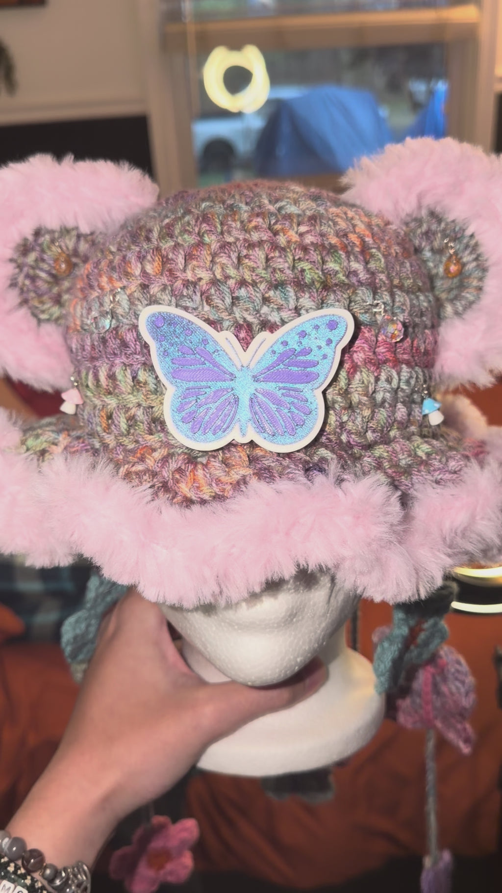 Sunset Flower/Butterfly Hat